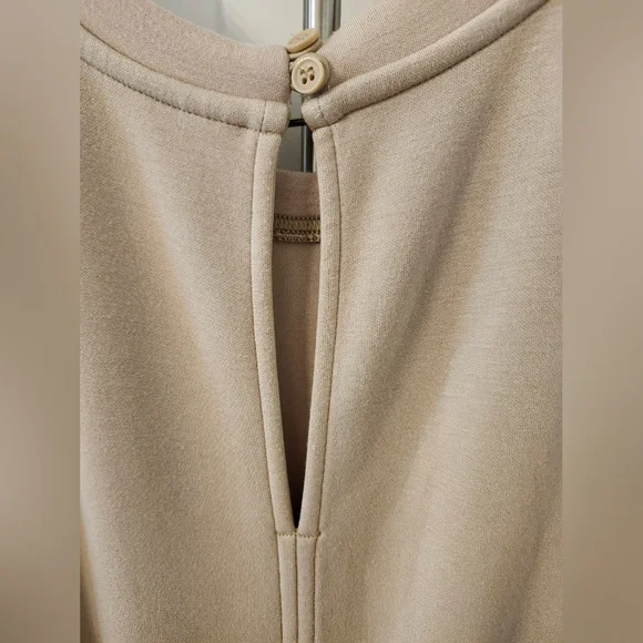 Spanx Aire Crop Wide Leg Jumpsuit Color Tahini - Picture 8 of 15